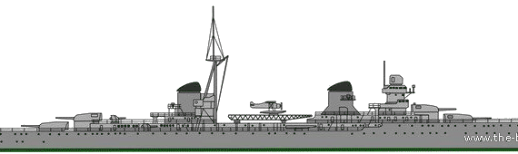 Корабль RN Eugenio di Savoia [Light Cruiser] (1935) - чертежи, габариты, рисунки